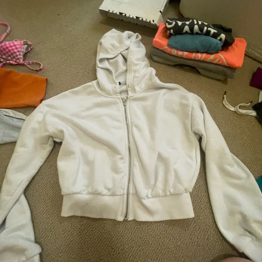 cropped white jacket